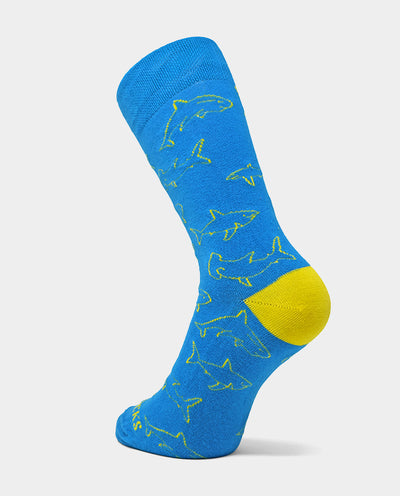 Bondi Blue Shark Socks