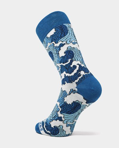 Azure Japanese Wave Socks