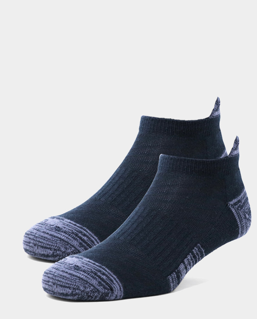 Men's Black Padded Ankle Sock 2-Pack