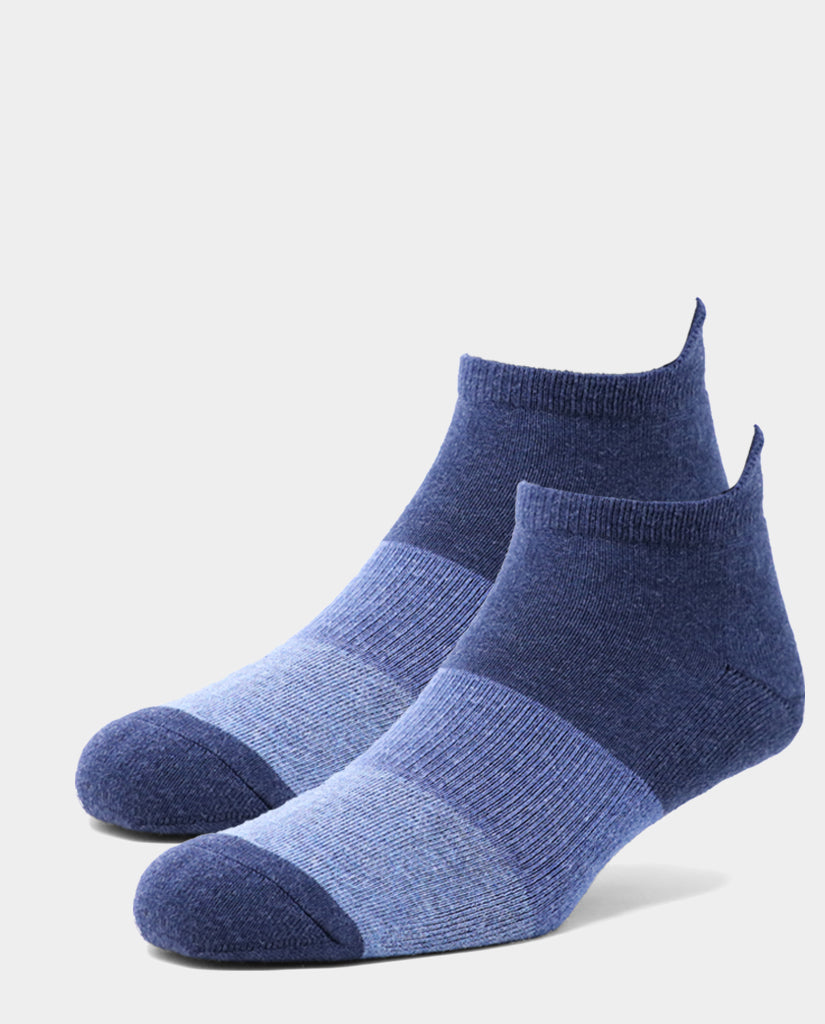 Men’s Blue Padded Ankle Sock 2-Pack