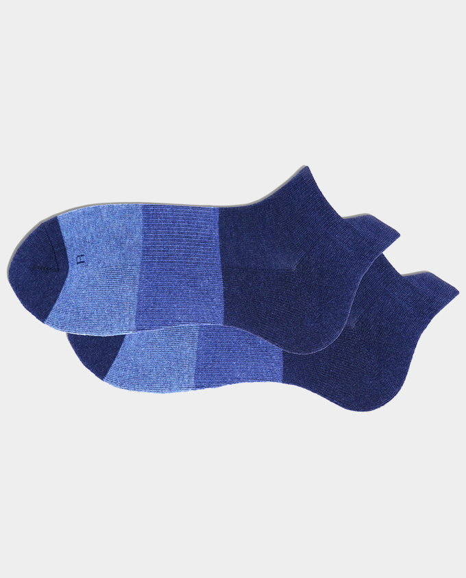 Men’s Blue Padded Ankle Sock 2-Pack